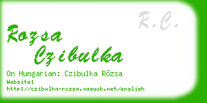 rozsa czibulka business card