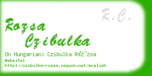 rozsa czibulka business card